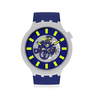 【SWATCH】BIG BOLD系列手錶LIMY夜空藍 男錶 女錶 瑞士錶 錶(47mm)