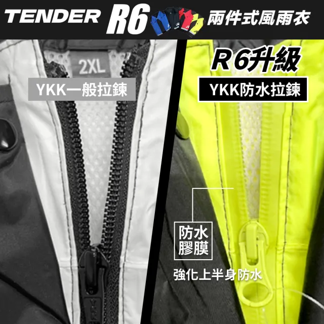 【天德牌】R6側開式背包版兩件式風雨衣(升級版 YKK防水拉鍊)