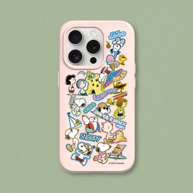 【RHINOSHIELD 犀牛盾】iPhone 15系列  SolidSuit背蓋手機殼/史努比-夏日活動(Snoopy)