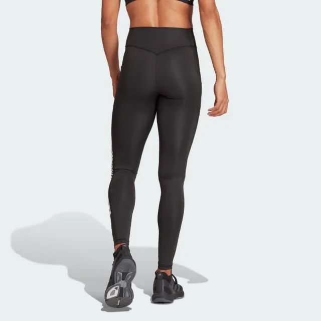 【adidas 愛迪達】OPT 3S 1/1 L 女 緊身褲 運動 健身 重訓 深蹲 高腰 吸濕排汗 口袋 黑白(IT9105)