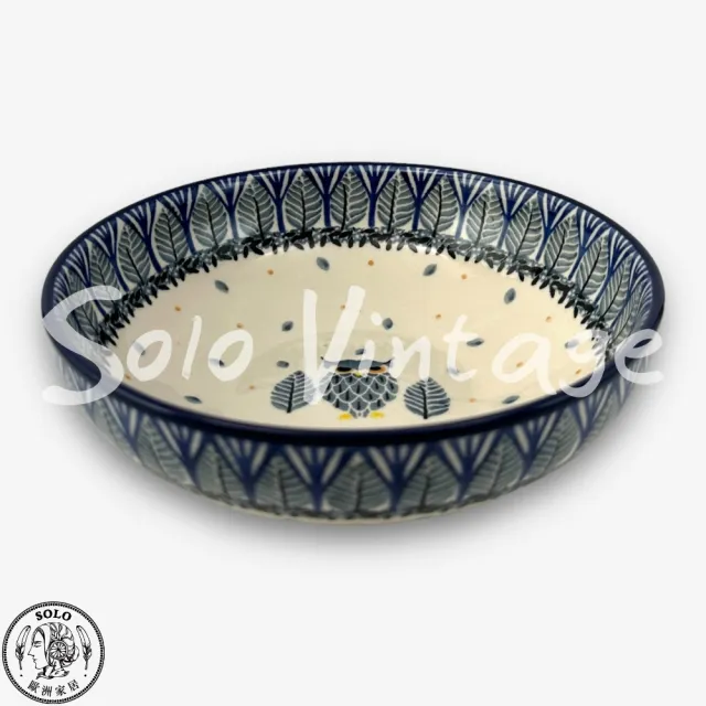 【SOLO 波蘭陶】波蘭製 CA 波蘭陶 17CM 淺碗 森林貓頭鷹系列 CERAMIKA ARTYSTYCZNA