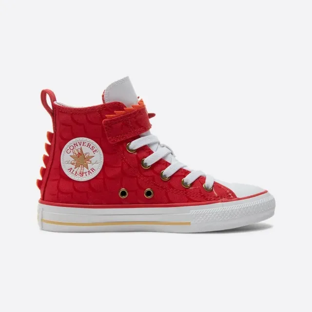 【CONVERSE】休閒鞋 童鞋 中童 兒童 帆布鞋 高筒 CTAS 1V HI CNY 紅 A08703C