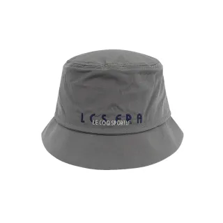 【LE COQ SPORTIF 公雞】高爾夫系列 男款灰色刺繡LOGO前後兩用經典漁夫帽 QGT0J172