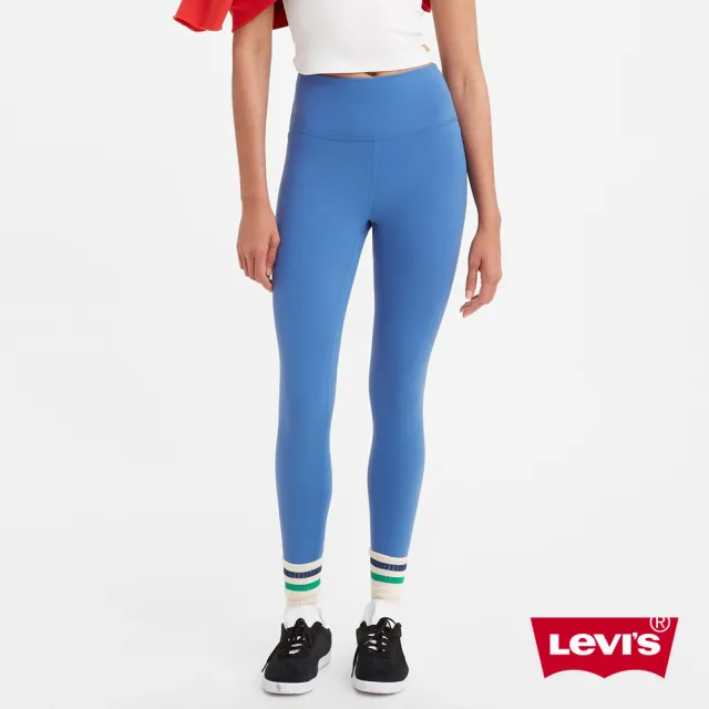 【LEVIS 官方旗艦】Gold Tab金標系列 女款 彈力貼身高腰瑜珈褲 寶藍 熱賣單品 A3754-0001