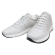 【PRADA 普拉達】1E553L 經典LOGO素面牛皮小白鞋運動鞋(白色)