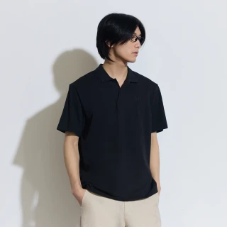 【GAP】男裝 Logo短袖POLO衫-炭黑色(460848)