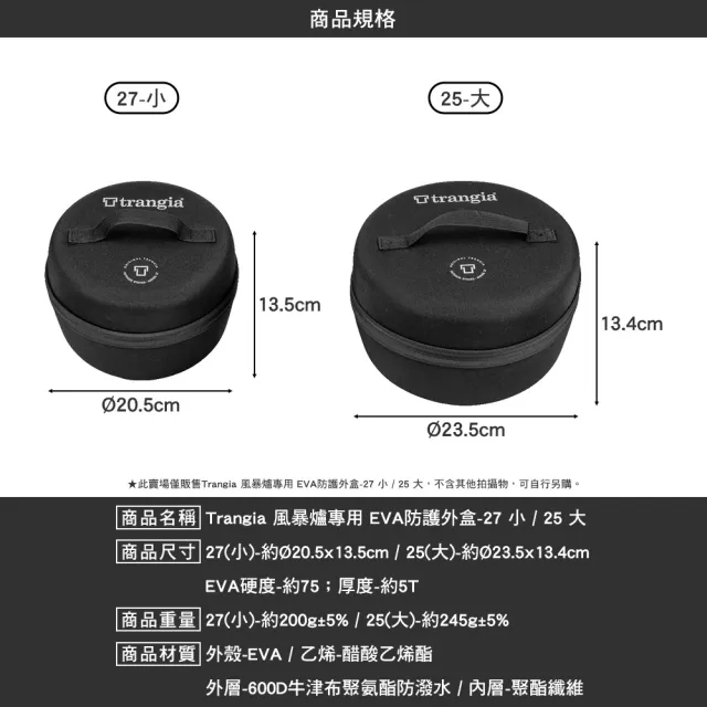 【Trangia】風暴爐專用EVA 防護外盒 25(case 保護硬盒 露營 逐露天下)