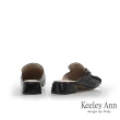 【Keeley Ann】率性牛漆皮低跟穆勒鞋(黑色424972110-Ann系列)