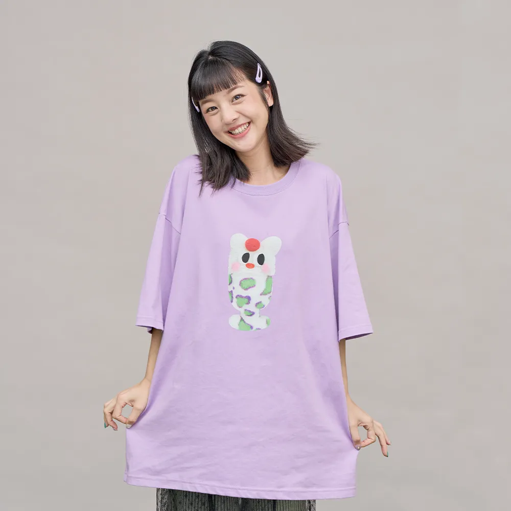 【plain-me】卡肉聯名 SAAKO 豹紋聖代小兔TEE SAA0114-241(男款/女款 共4色 TEE 短袖 休閒上衣)