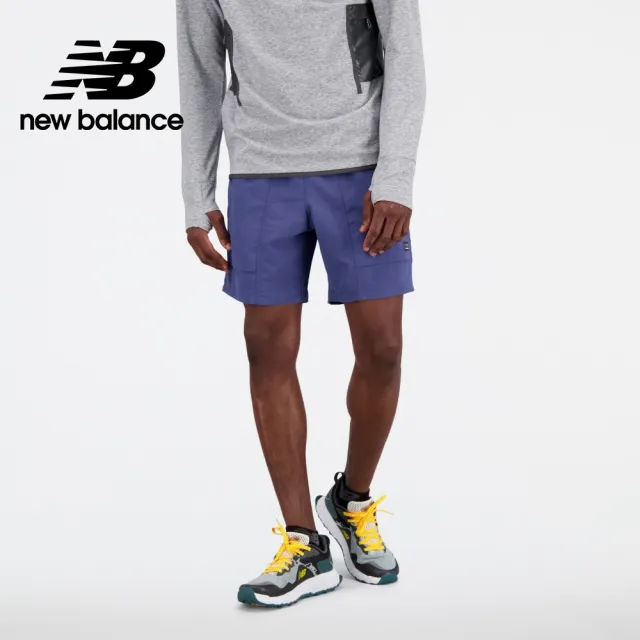 【NEW BALANCE】NB 大口袋休閒短褲_男性_藍紫色_MS31509VTI