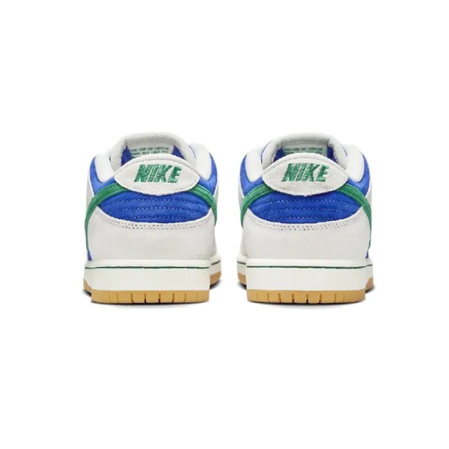 【NIKE 耐吉】SB Dunk Low PRO 滑板鞋 男鞋 白 藍 綠 膠底 麂皮 休閒鞋(HF3704-001)