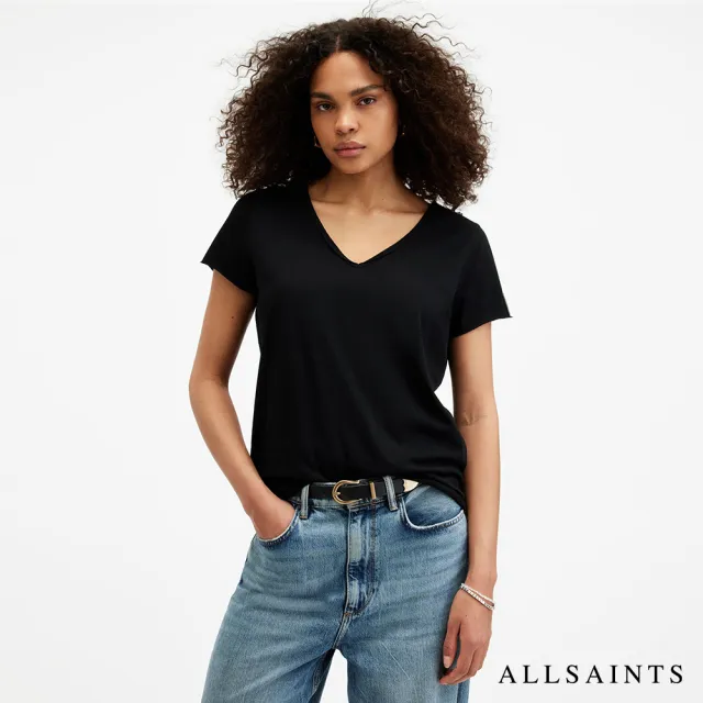 【ALLSAINTS】EMELYN 舒適V領純棉短袖T恤 WM115P(2色任選)