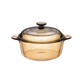 【CorelleBrands 康寧餐具】2.25L晶彩透明鍋(贈多功能導磁盤-顏色隨機出貨)