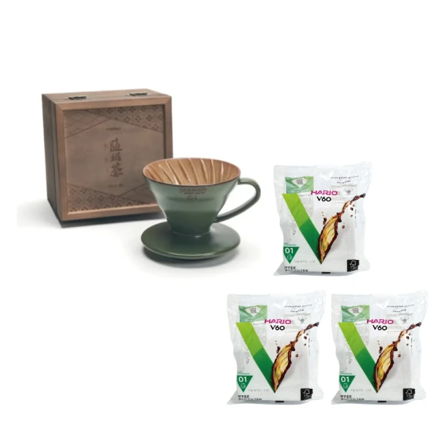 HARIO V60藍媚茶01懷汝濾杯(附濾紙3包)