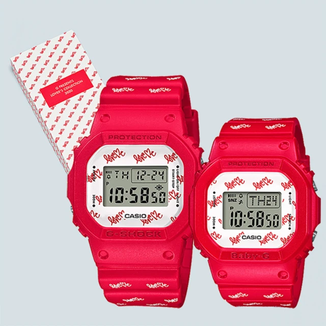 CASIO 卡西歐 G PRESENTS LOVERS COLLECTION 2020 限量天使與惡魔 情人對錶-紅 雙11 優惠(LOV-20B-4)