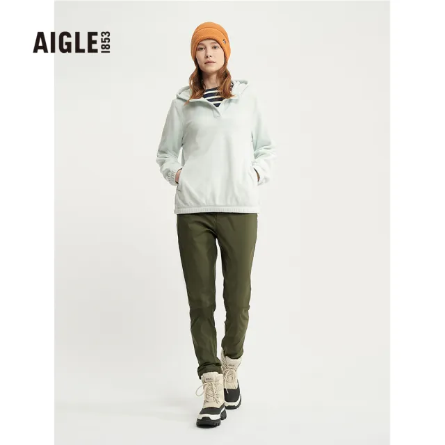 【AIGLE】女抗UV快乾長褲AG-3A283A080 軍綠(女長褲 抗UV長褲 快乾長褲)