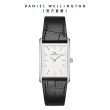 【Daniel Wellington】DW 手錶 Bound 35x24mm 摩登寂靜黑皮革方錶(三色任選)