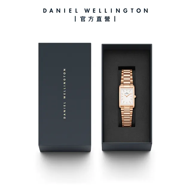 【Daniel Wellington】DW 手錶 Bound 32x22mm 摩登金屬方錶(兩色任選)