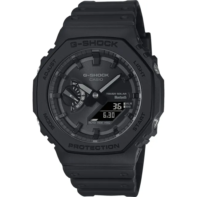 【CASIO 卡西歐】G-SHOCK 極簡八角 太陽能電力智慧藍牙手錶 開學(GA-B2100-1A1)