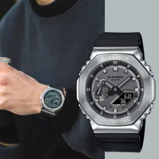 【CASIO 卡西歐】G-SHOCK  八角雙顯電子錶 畢業禮物 送禮(GM-2100-1A)