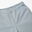 【ILEY 伊蕾】簡約後鬆緊長直筒寬褲(淺藍色；M-XL；1242166504)