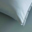 【WEDGWOOD】500織長纖棉Bi-Color薩佛素色 鬆緊床包-板岩綠(雙人)
