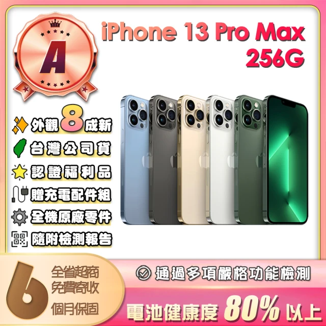 【Apple】A級福利品 iPhone 13 Pro Max 256G 6.7吋(贈充電配件組)