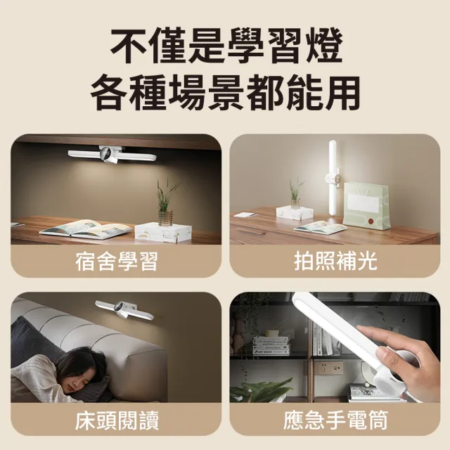 【YORI優里】鬧鐘檯燈二合一 LED無線磁吸燈(宿舍燈 智能時鐘 三段調光 USB充電 護眼柔光)