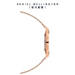 【Daniel Wellington】DW 手錶禮盒 Petite Melrose 28mm玫瑰金米蘭金屬錶+小圓鏡(DW00100217GB)