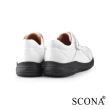 【SCONA 蘇格南】全真皮 樂活舒適側帶休閒鞋(白色 1292-2)