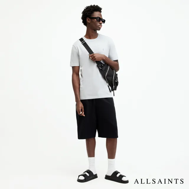 【ALLSAINTS】BRACE 公羊頭骨刺繡純棉修身短袖T恤-灰 MD131G(修身版型)