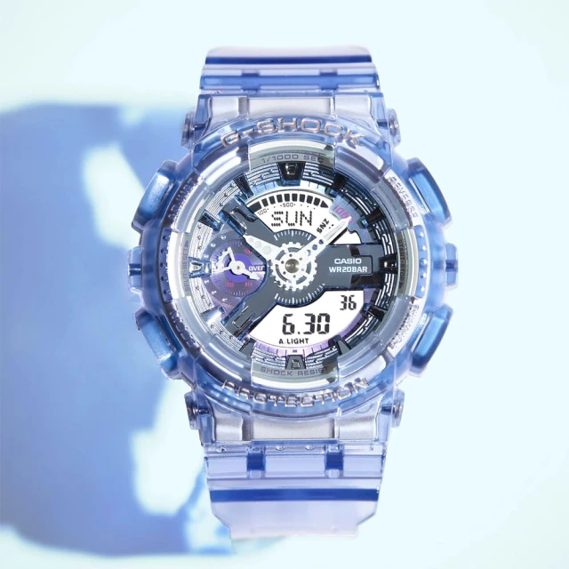 CASIO 卡西歐 G-SHOCK 未來系列 半透明女錶手錶 聖誕節 禮物(GMA-S110VW-6A)