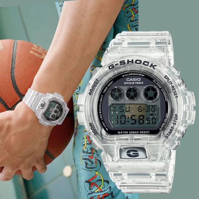 CASIO 卡西歐 G-SHOCK 40周年透明限量版透視機芯手錶 聖誕節 禮物(DW-6940RX-7)