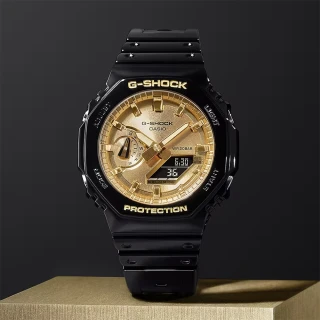 【CASIO 卡西歐】G-SHOCK 2100八角金屬光手錶(GA-2100GB-1A)
