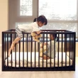 【LEVANA】New York 紐約五合一嬰兒床+護脊雙面緩壓記憶床墊+大象五件組+保潔床包(嬰兒床/成長床/書桌床)