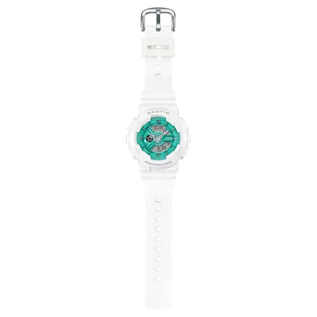 【CASIO 卡西歐】Baby-G 金屬色雙顯手錶 送禮 禮物 推薦(BA-110XWS-7A)