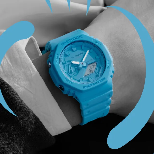 【CASIO 卡西歐】G-SHOCK 單色美學 八角手錶 過年送禮 禮物 推薦(GA-2100-2A2)