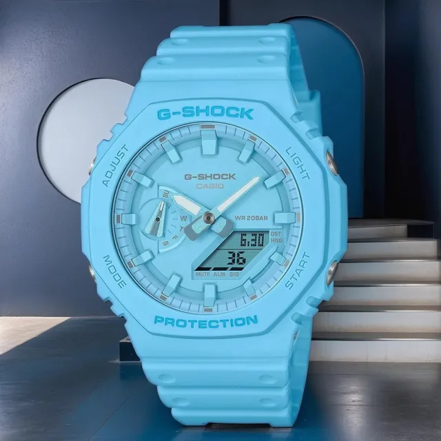 【CASIO 卡西歐】G-SHOCK 單色美學 八角手錶 過年送禮 禮物 推薦(GA-2100-2A2)