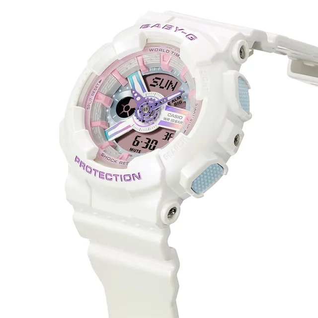 【CASIO 卡西歐】BABY-G 夢幻色調手錶(BA-110FH-7A)