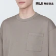 【MUJI 無印良品】男棉混涼感寬版短袖T恤(摩卡棕)