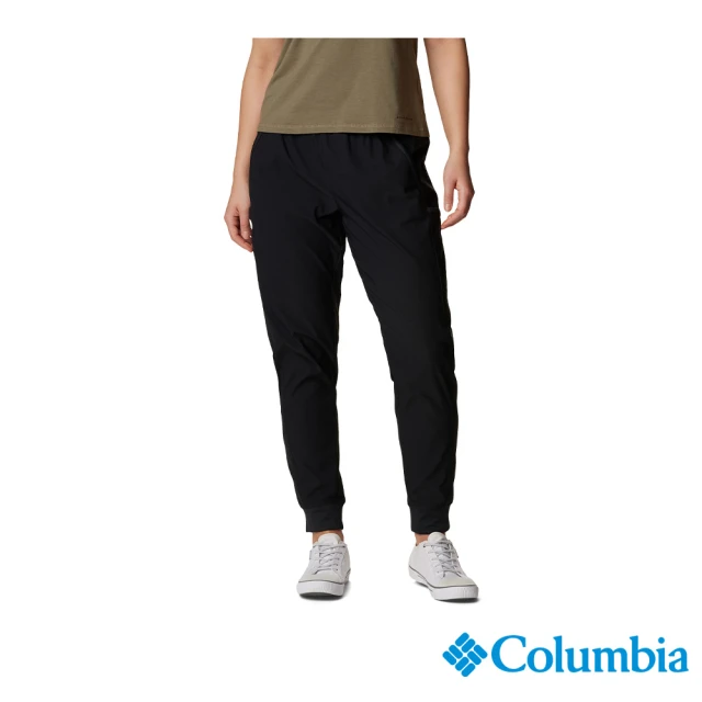 Columbia 哥倫比亞 女款-Leslie Falls™超防曬UPF50防潑束口長褲-黑色(UAR92620BK/IS)
