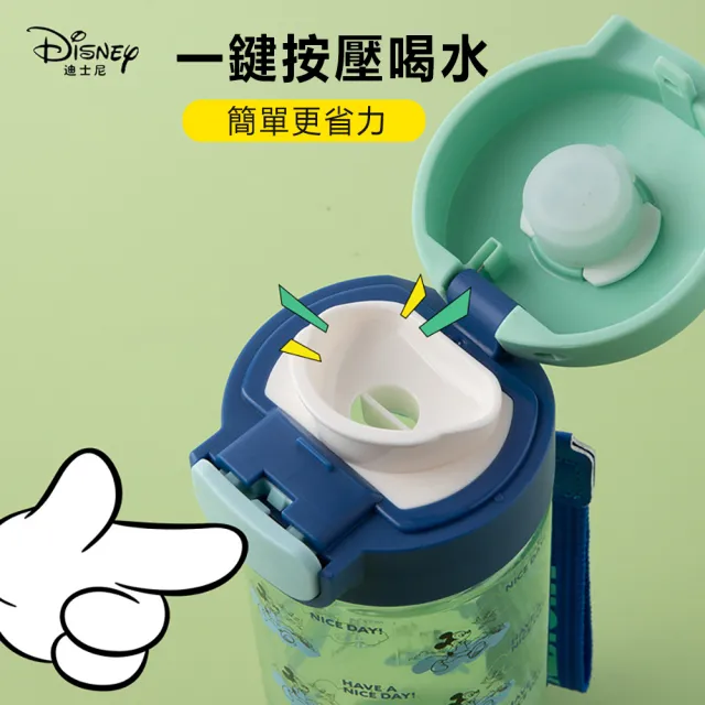 【Disney 迪士尼】3D公仔造型Tritan輕便尼龍提帶兒童彈蓋直飲水壺 - 530ml(蜘蛛人/草莓熊/米奇/米妮)