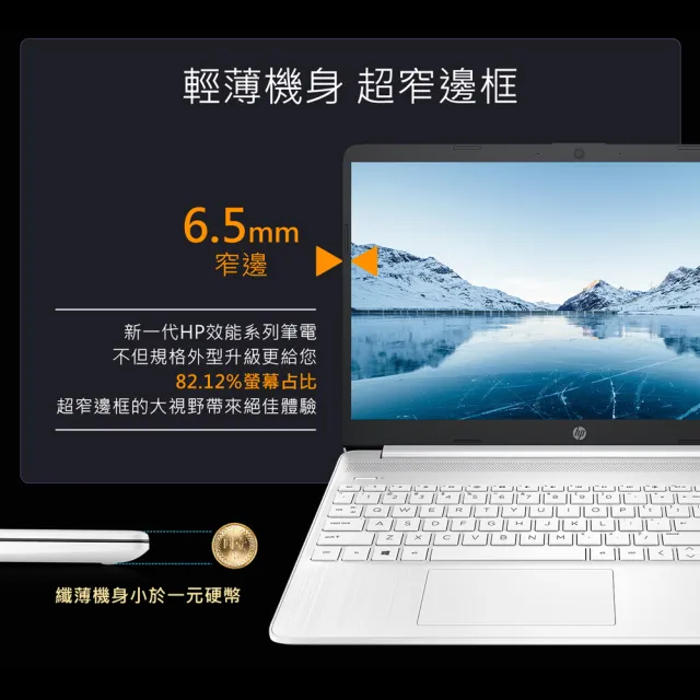 【HP 惠普】微軟365一年組★超品15 15s-fq5030TU 15吋輕薄筆電-極地白(i5-1235U/8G/512G SSD/Win11)