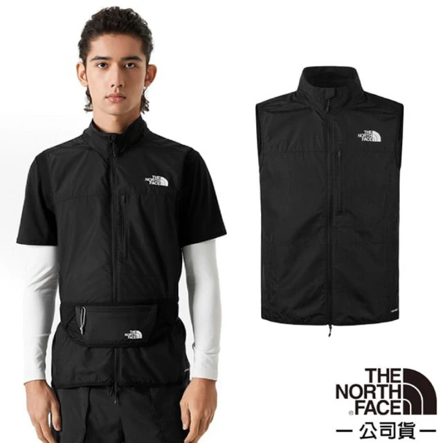 The North Face 男 WINDWALL 防風防潑水背心.休閒運動上衣(83TN-JK3 宇宙黑)