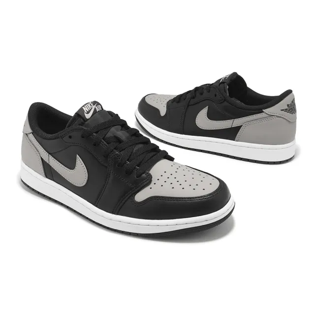 【NIKE 耐吉】休閒鞋 Air Jordan 1 Retro Low OG Shadow 男鞋 黑 影灰 AJ1(CZ0790-003)