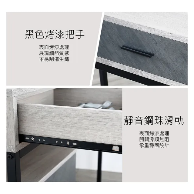【日安家居】朵拉3.5尺二抽書桌-二色(工作桌/電腦桌)