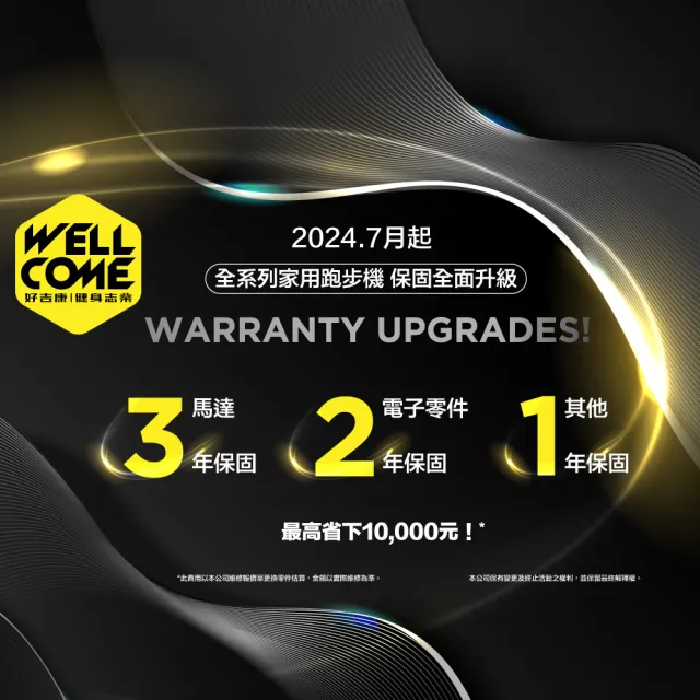 【well-come 好吉康】T9 樂活跑步機(超低啟速/低跑台/安全防護帶/健走/大屏面板/適合銀髮族)