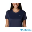 【Columbia 哥倫比亞 官方旗艦】女款-Columbia Hike™快排短袖上衣-深藍色(UAK98050NY/IS)