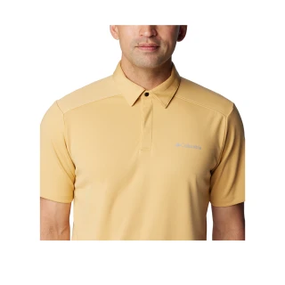 【Columbia 哥倫比亞 官方旗艦】男款-Black Mesa™涼感快排短袖POLO衫-黃色(UAO34670YL/IS)