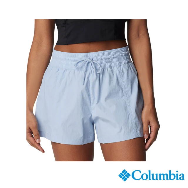 【Columbia 哥倫比亞】女款-Boundless Trek™防潑短褲-晴空藍(UAL45140HO/IS)
